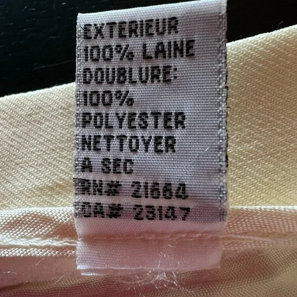 Talbot’s Wool Crepe Size 4 Petite Cream/Butter 100% Wool Trouser - Picture 8 of 10